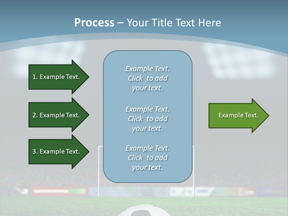 A Soccer Ball Sitting On Top Of A Green Field PowerPoint Template
