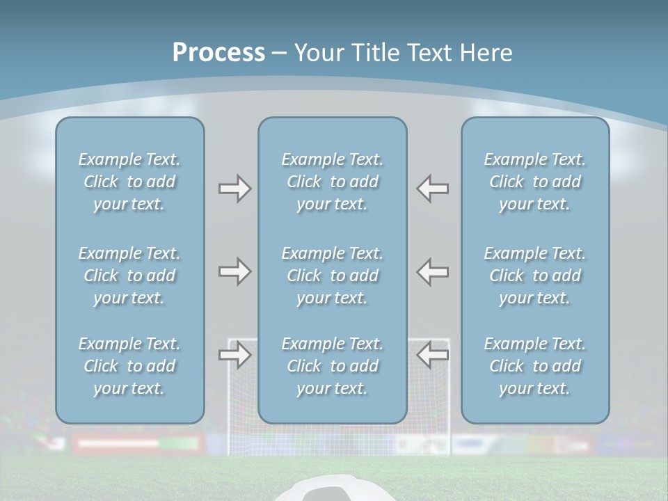 A Soccer Ball Sitting On Top Of A Green Field PowerPoint Template
