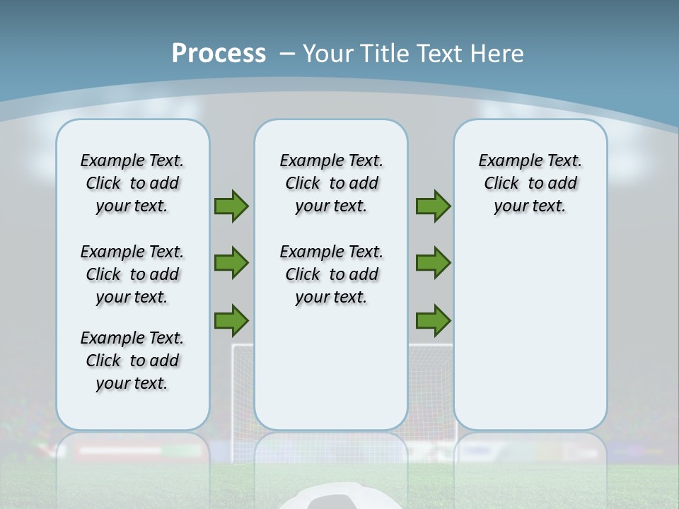 A Soccer Ball Sitting On Top Of A Green Field PowerPoint Template