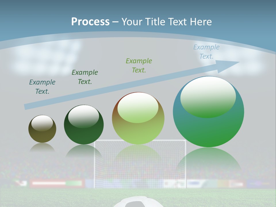 A Soccer Ball Sitting On Top Of A Green Field PowerPoint Template