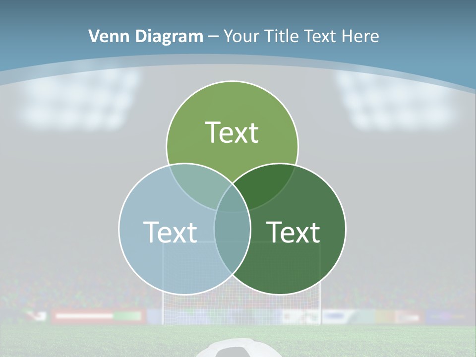 A Soccer Ball Sitting On Top Of A Green Field PowerPoint Template