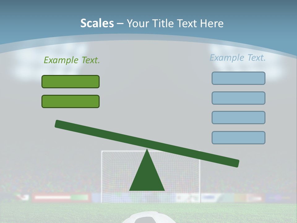 A Soccer Ball Sitting On Top Of A Green Field PowerPoint Template