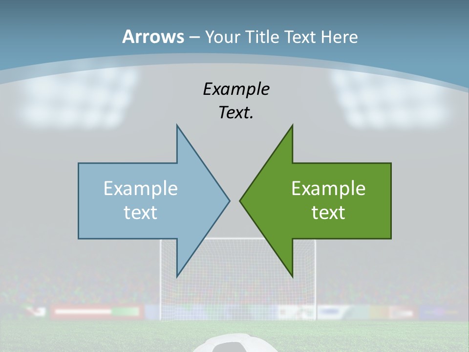 A Soccer Ball Sitting On Top Of A Green Field PowerPoint Template