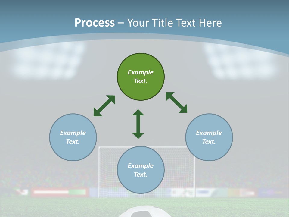 A Soccer Ball Sitting On Top Of A Green Field PowerPoint Template