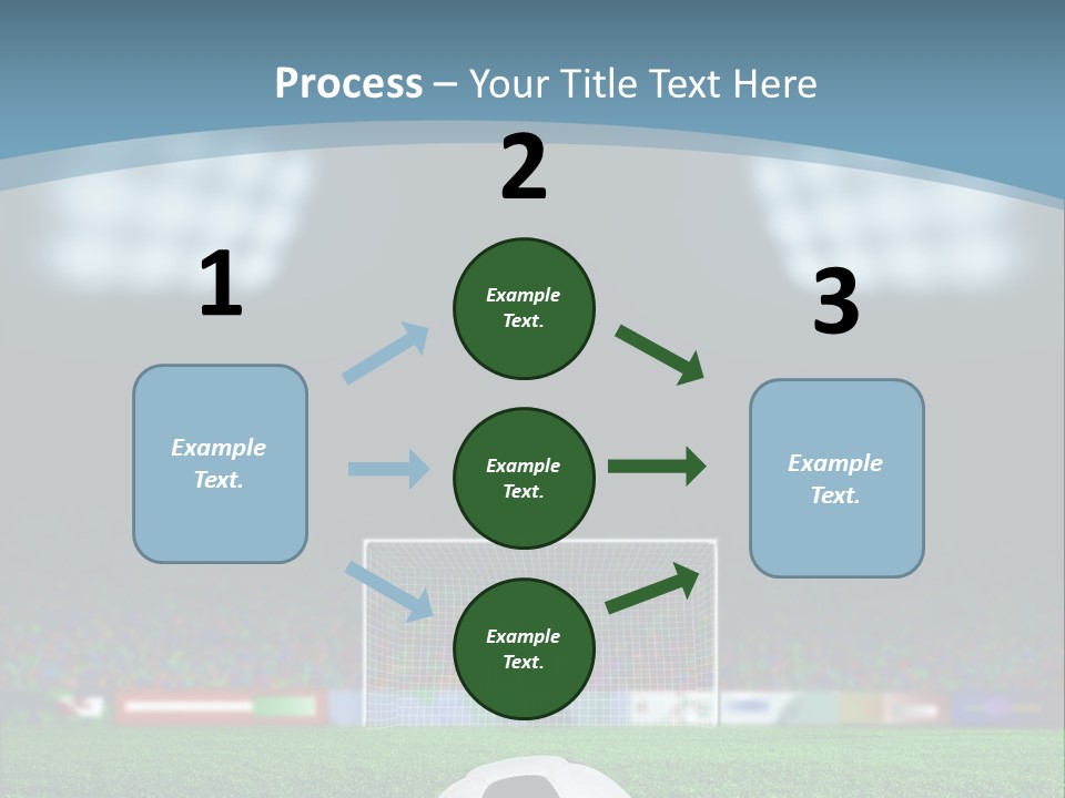 A Soccer Ball Sitting On Top Of A Green Field PowerPoint Template