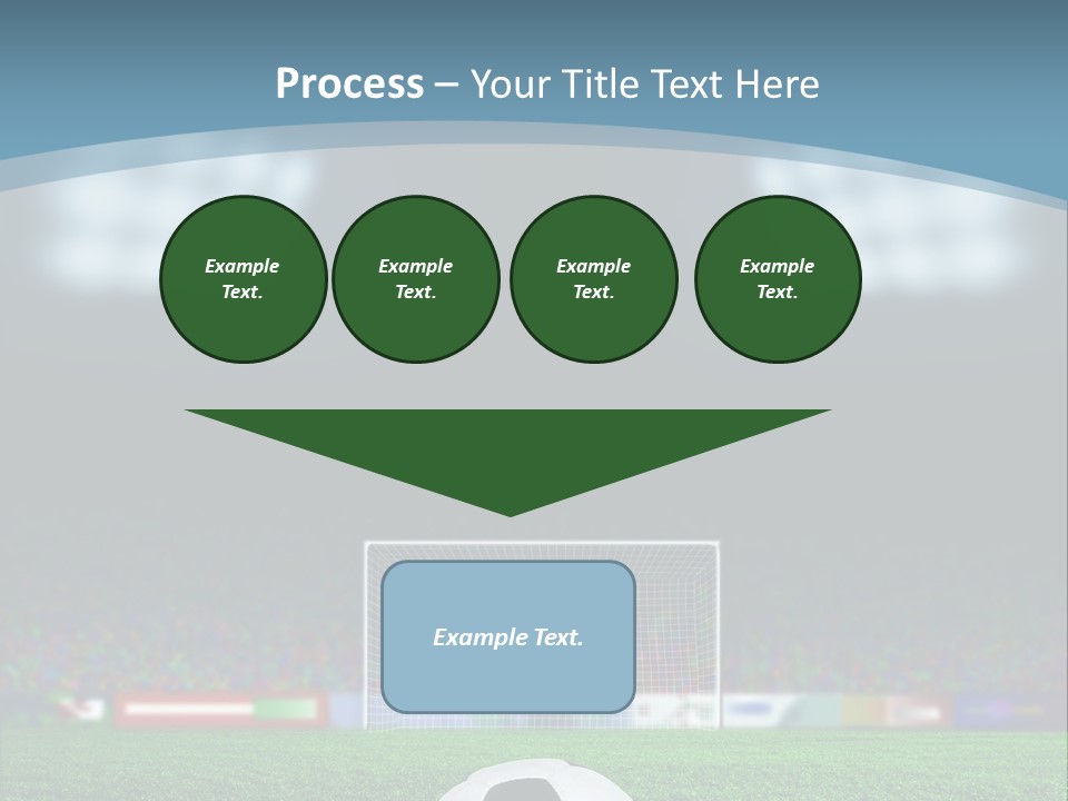 A Soccer Ball Sitting On Top Of A Green Field PowerPoint Template