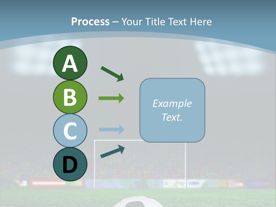 A Soccer Ball Sitting On Top Of A Green Field PowerPoint Template