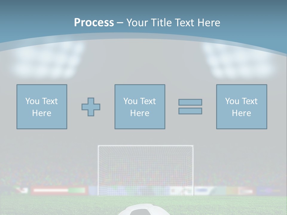 A Soccer Ball Sitting On Top Of A Green Field PowerPoint Template
