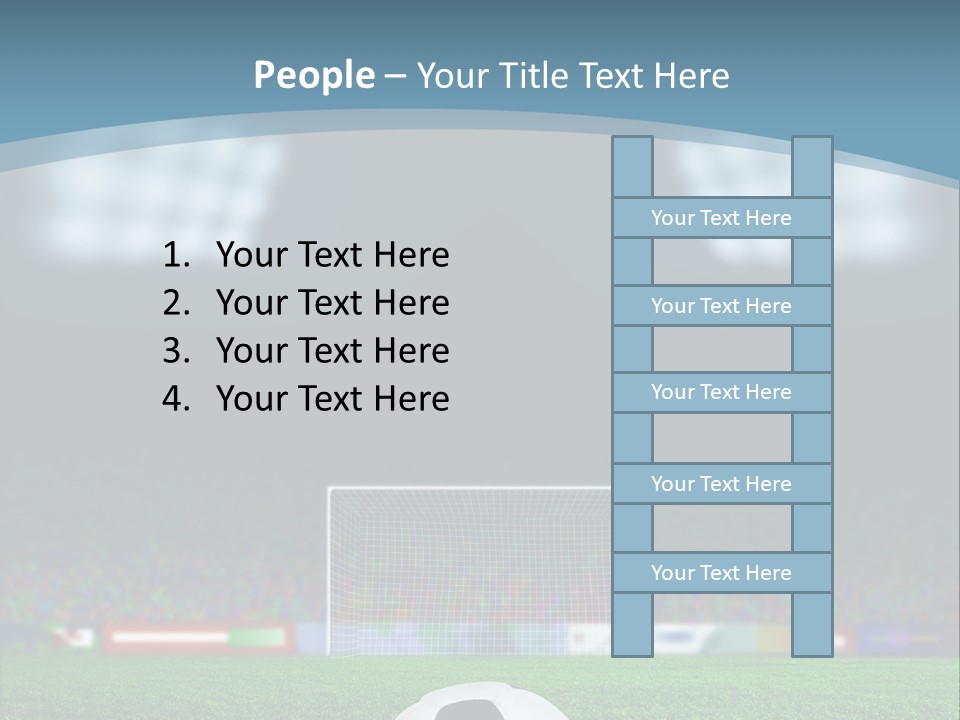 A Soccer Ball Sitting On Top Of A Green Field PowerPoint Template
