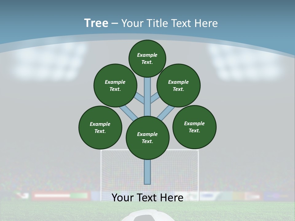 A Soccer Ball Sitting On Top Of A Green Field PowerPoint Template