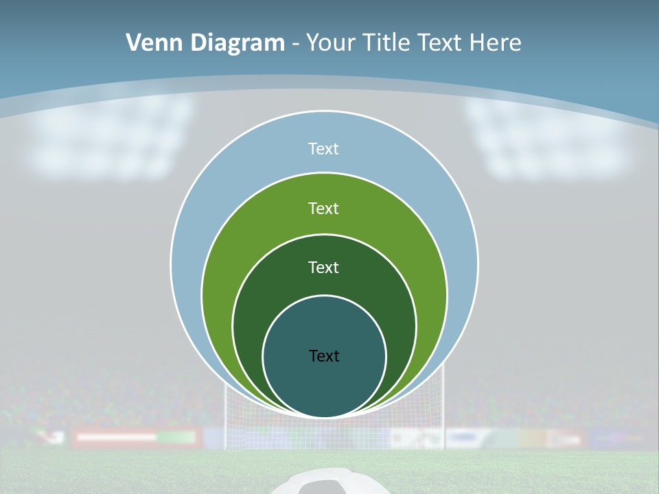 A Soccer Ball Sitting On Top Of A Green Field PowerPoint Template