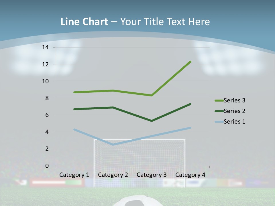 A Soccer Ball Sitting On Top Of A Green Field PowerPoint Template