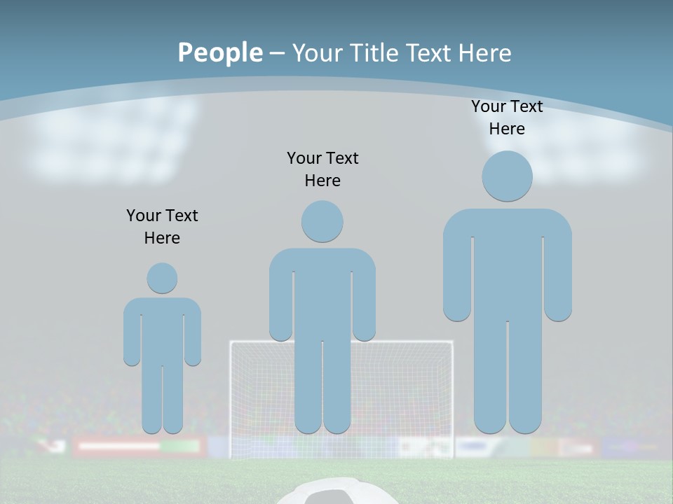 A Soccer Ball Sitting On Top Of A Green Field PowerPoint Template