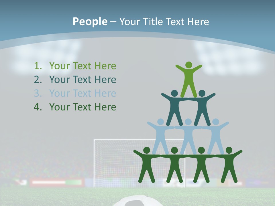 A Soccer Ball Sitting On Top Of A Green Field PowerPoint Template