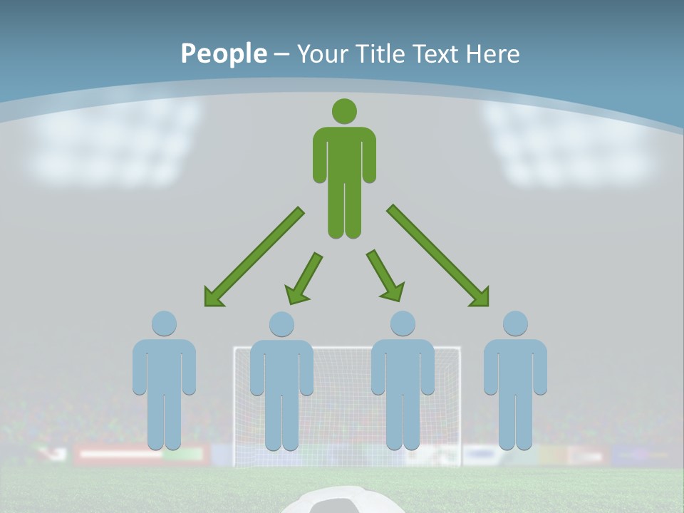 A Soccer Ball Sitting On Top Of A Green Field PowerPoint Template