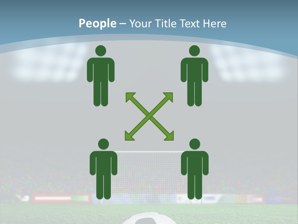 A Soccer Ball Sitting On Top Of A Green Field PowerPoint Template