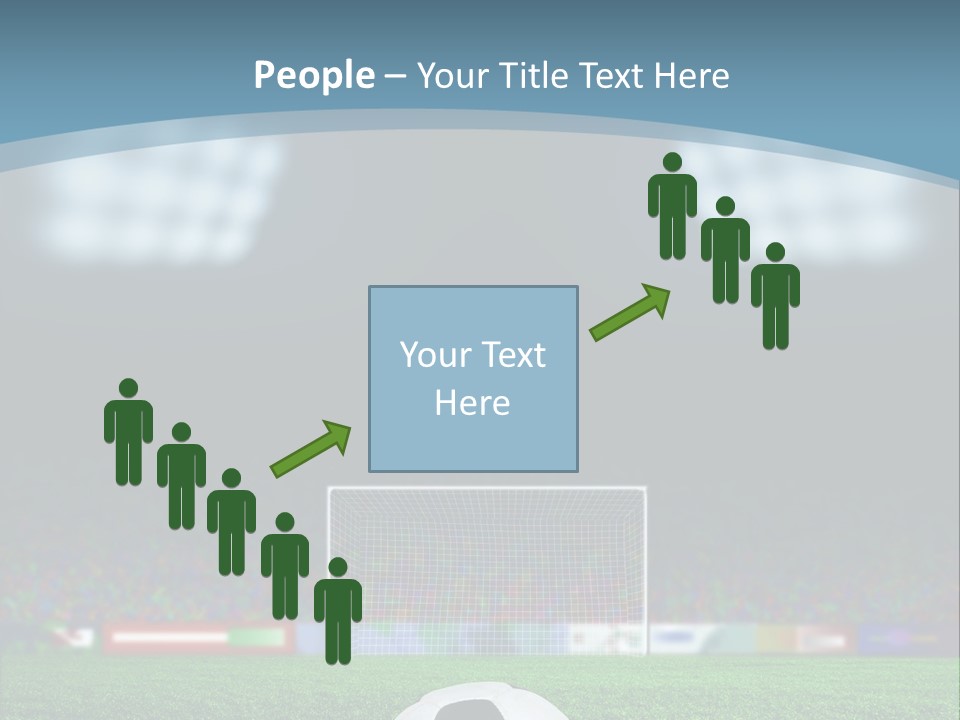 A Soccer Ball Sitting On Top Of A Green Field PowerPoint Template