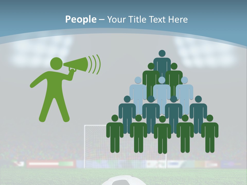 A Soccer Ball Sitting On Top Of A Green Field PowerPoint Template