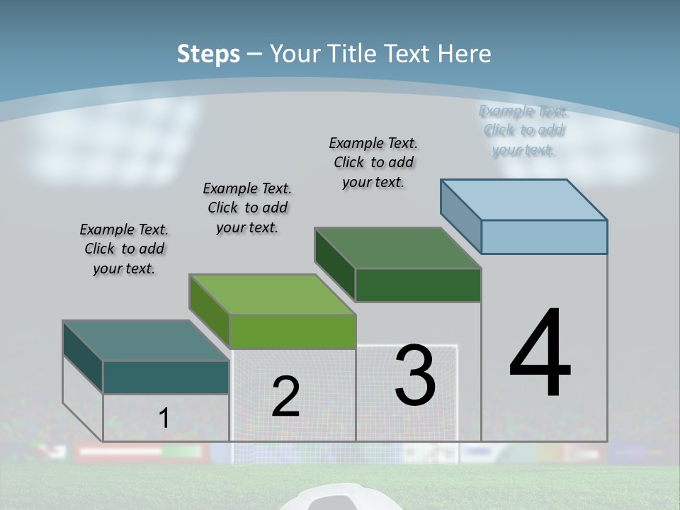 A Soccer Ball Sitting On Top Of A Green Field PowerPoint Template