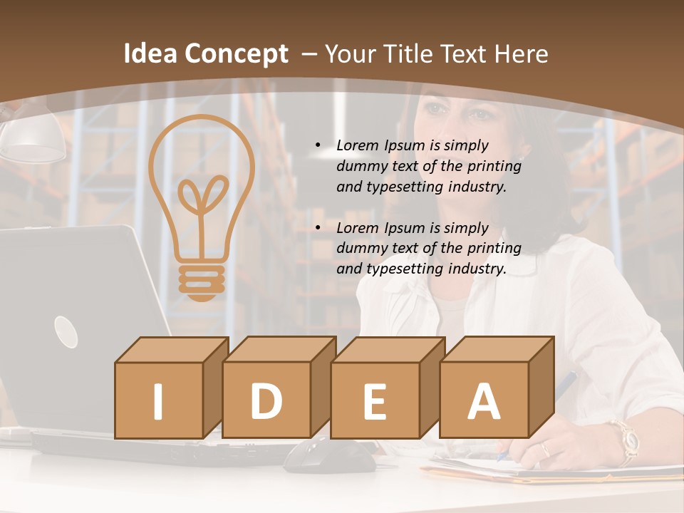 Stacking Crate Cargo PowerPoint Template