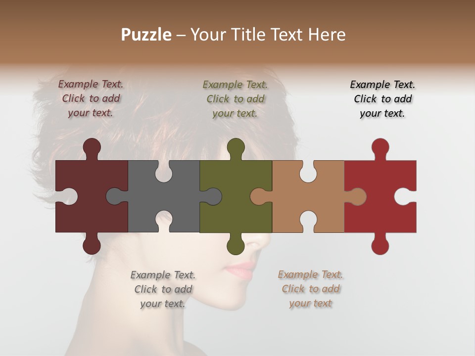 Lipstick Beauty Hairstyle PowerPoint Template