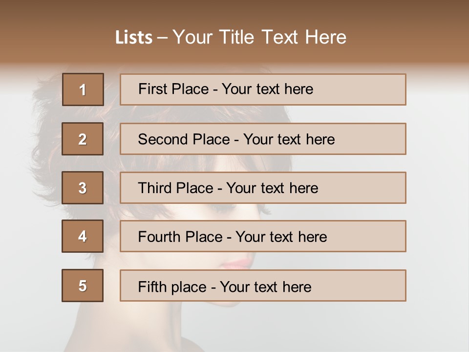 Lipstick Beauty Hairstyle PowerPoint Template