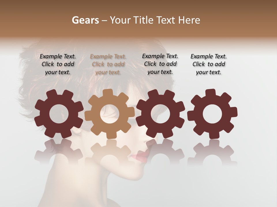 Lipstick Beauty Hairstyle PowerPoint Template