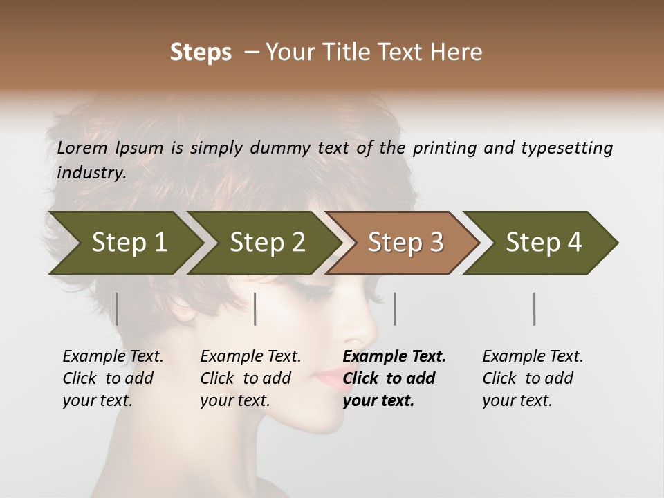 Lipstick Beauty Hairstyle PowerPoint Template