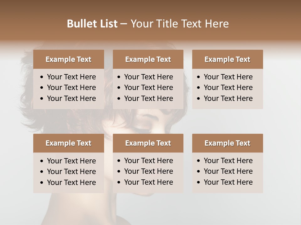 Lipstick Beauty Hairstyle PowerPoint Template