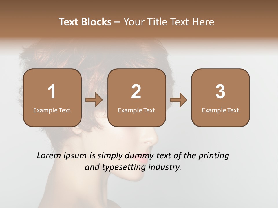 Lipstick Beauty Hairstyle PowerPoint Template