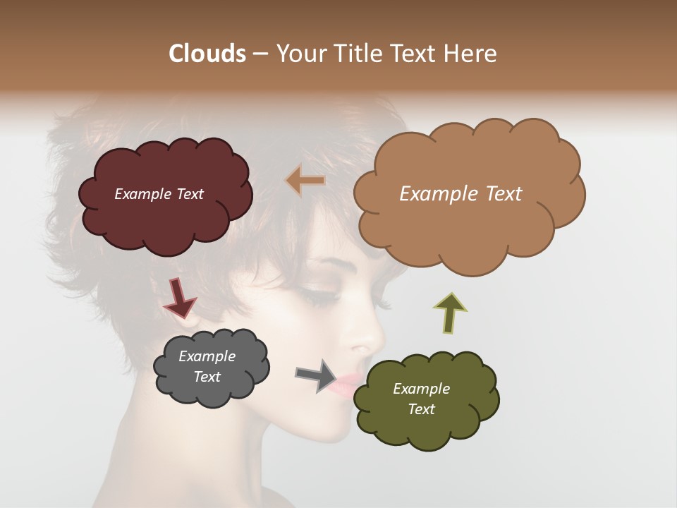 Lipstick Beauty Hairstyle PowerPoint Template