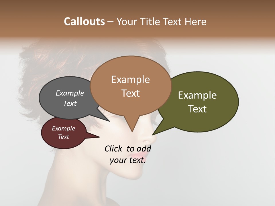 Lipstick Beauty Hairstyle PowerPoint Template