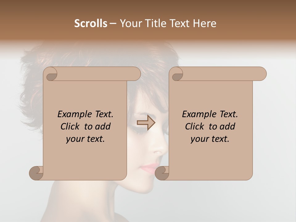 Lipstick Beauty Hairstyle PowerPoint Template