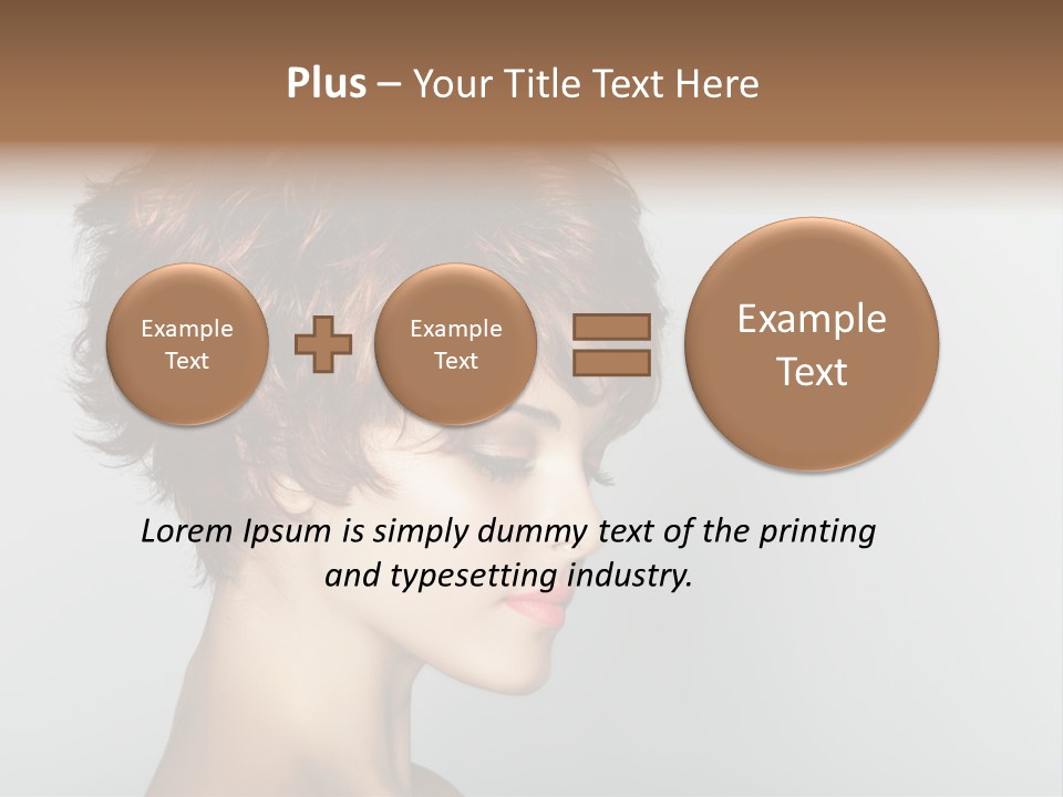 Lipstick Beauty Hairstyle PowerPoint Template