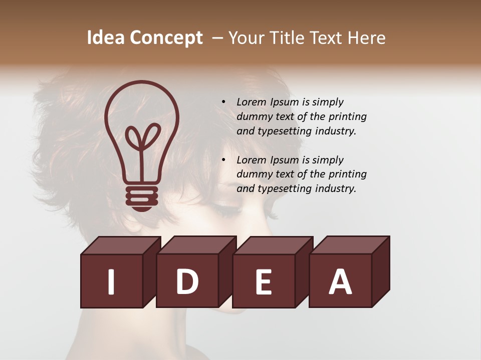 Lipstick Beauty Hairstyle PowerPoint Template