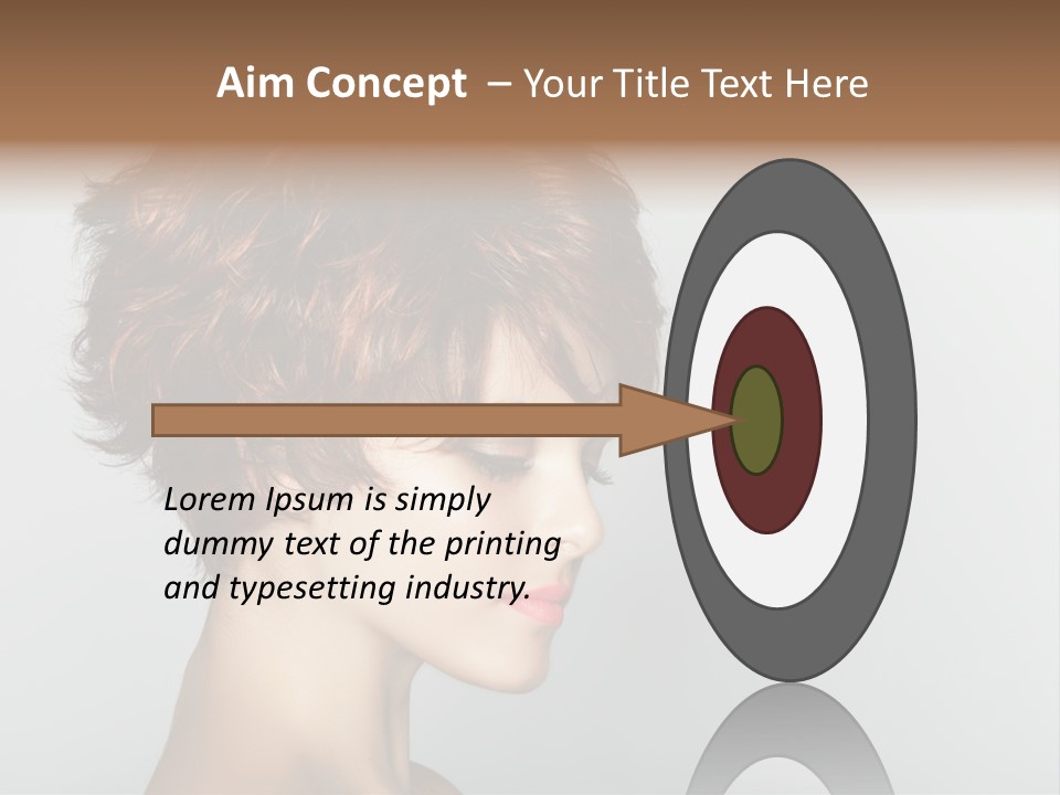 Lipstick Beauty Hairstyle PowerPoint Template