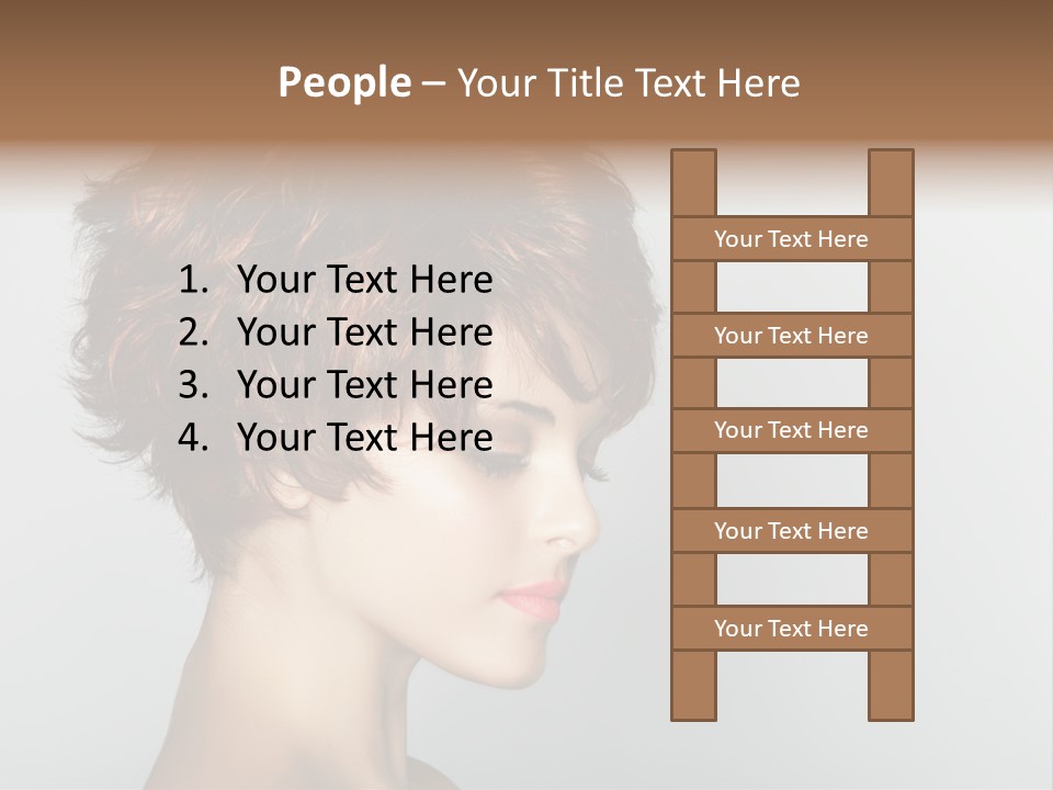 Lipstick Beauty Hairstyle PowerPoint Template