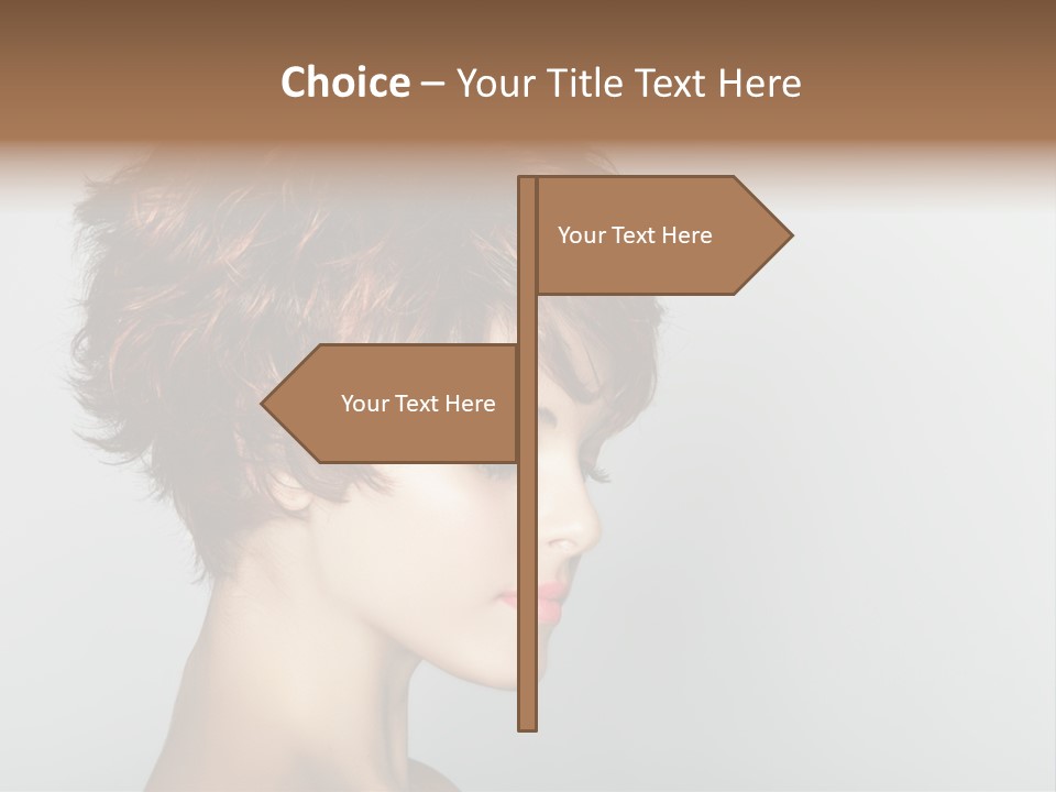 Lipstick Beauty Hairstyle PowerPoint Template