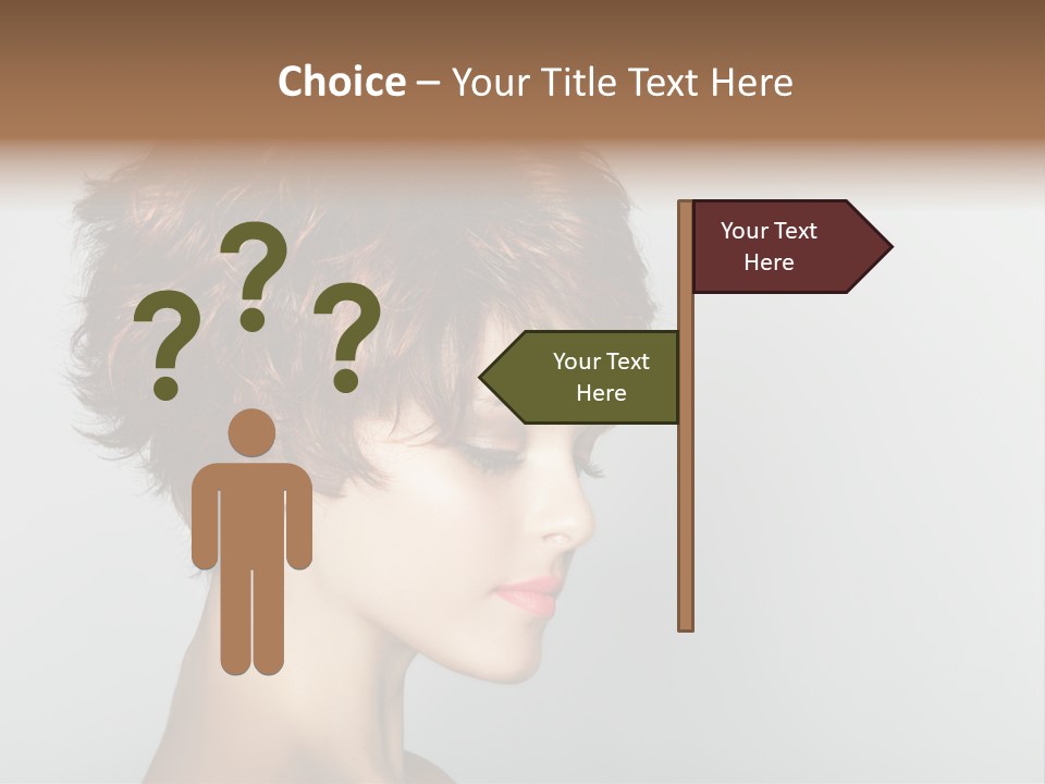 Lipstick Beauty Hairstyle PowerPoint Template