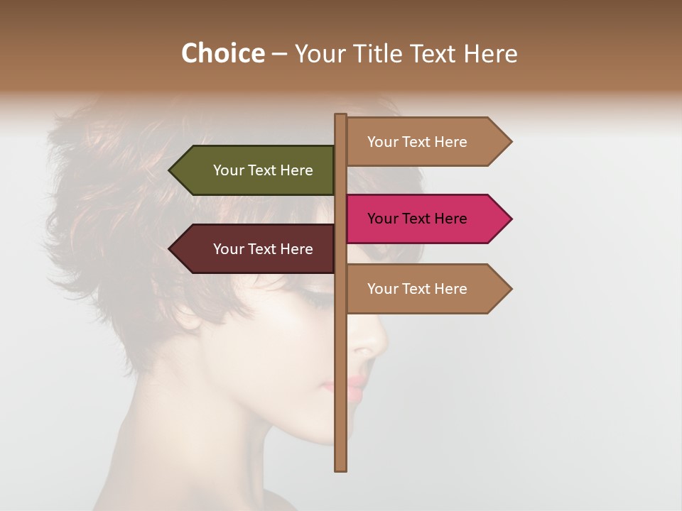 Lipstick Beauty Hairstyle PowerPoint Template