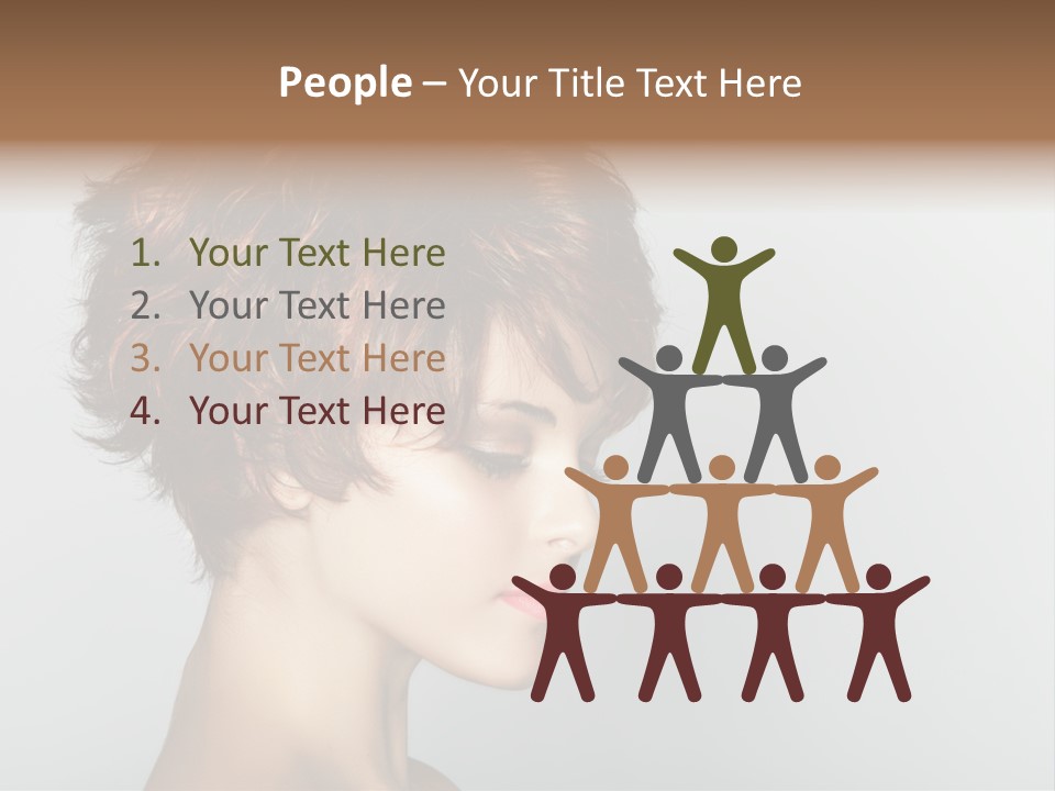 Lipstick Beauty Hairstyle PowerPoint Template