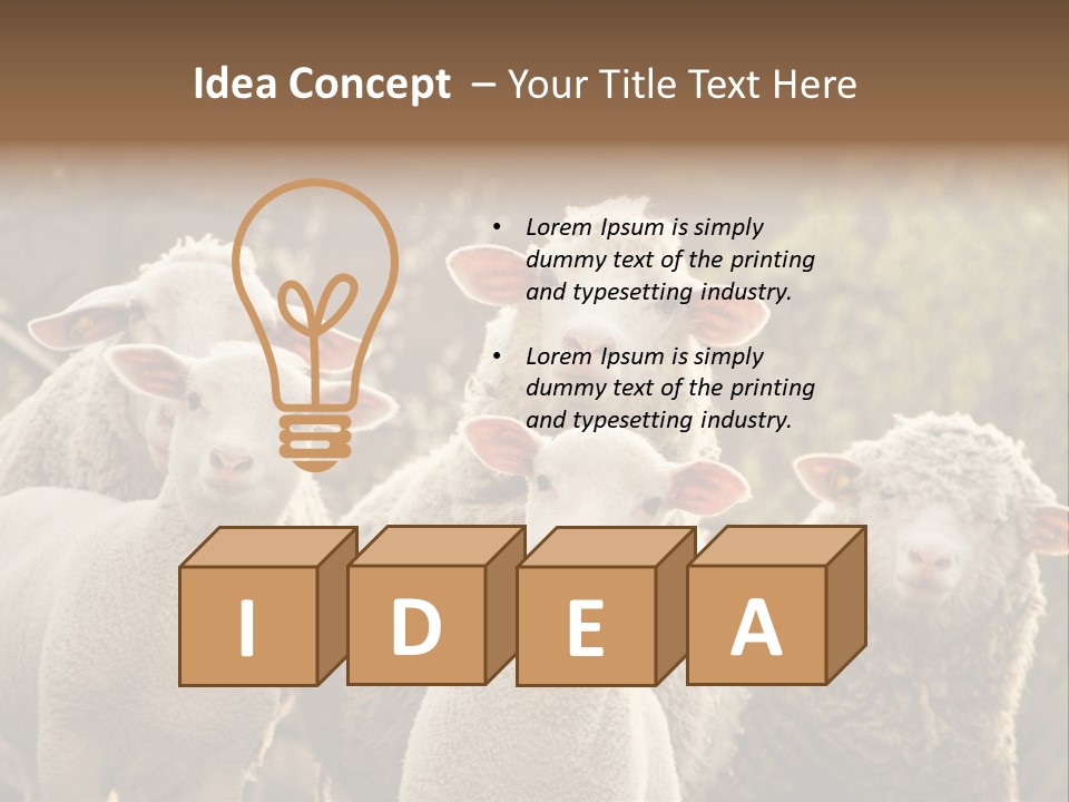 Nature Mob Ovine PowerPoint Template