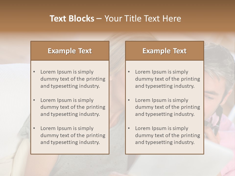 Attractive Electronic Tablet Middleaged PowerPoint Template