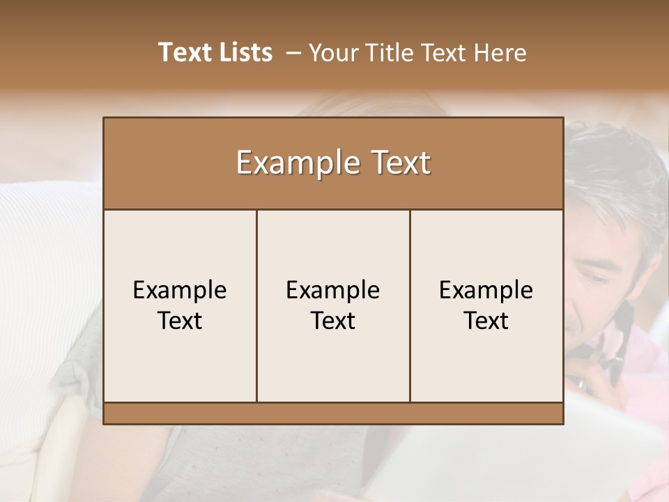 Attractive Electronic Tablet Middleaged PowerPoint Template