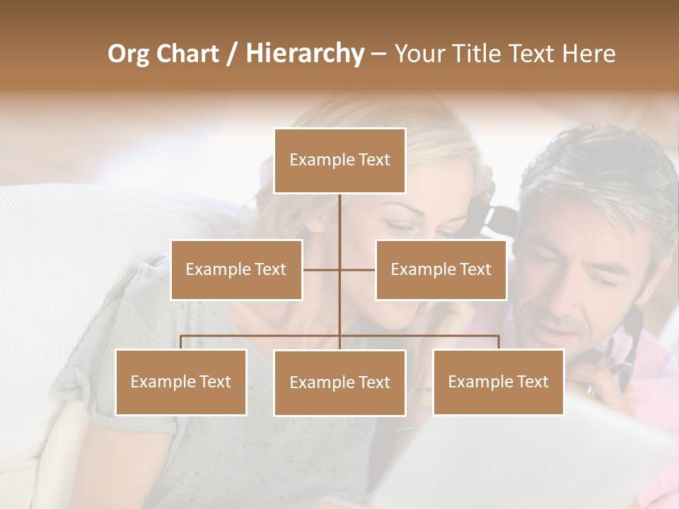 Attractive Electronic Tablet Middleaged PowerPoint Template