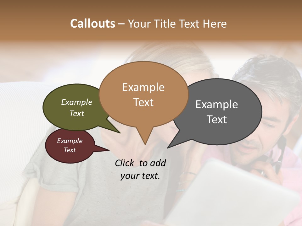 Attractive Electronic Tablet Middleaged PowerPoint Template