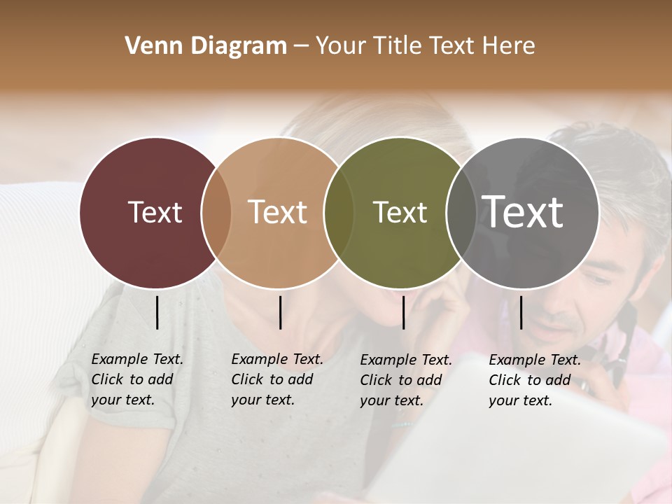 Attractive Electronic Tablet Middleaged PowerPoint Template