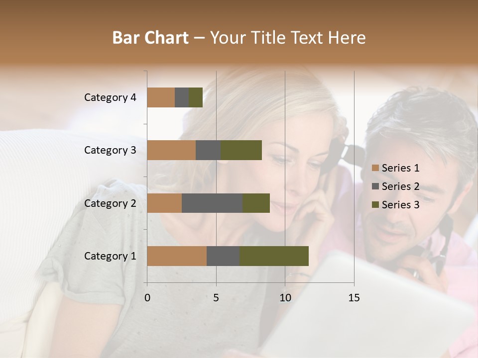 Attractive Electronic Tablet Middleaged PowerPoint Template