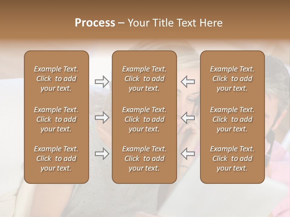 Attractive Electronic Tablet Middleaged PowerPoint Template