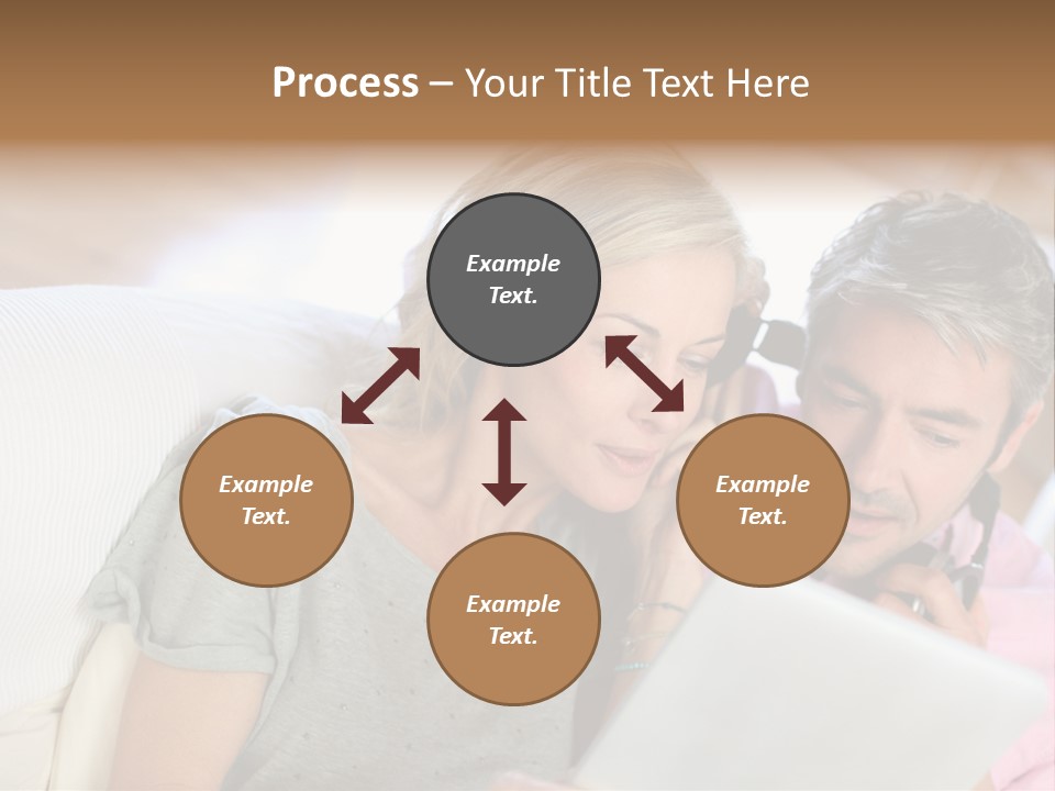Attractive Electronic Tablet Middleaged PowerPoint Template